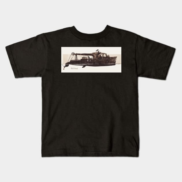 Heliboat Kids T-Shirt by ArashRazavi